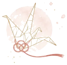 折り鶴と水引のイラスト